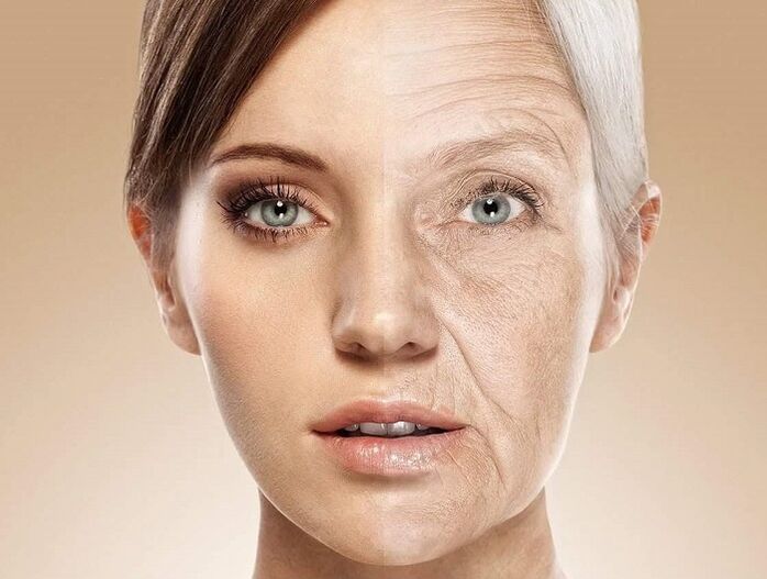 da mặt trước và sau khi trẻ hóa bằng laser